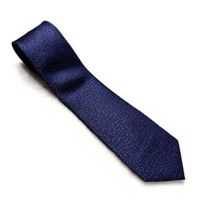 Joseph Abboud Royal Blue Woven Geometric Silk Tie EUC